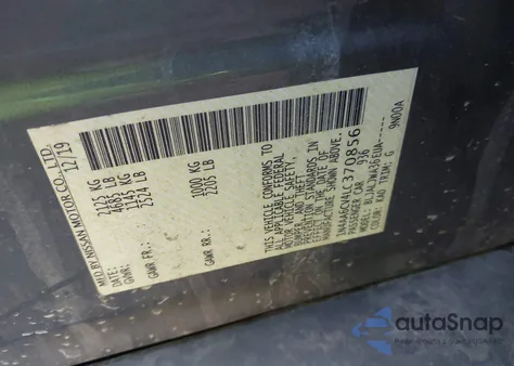 2020 Nissan Maxima Sv Xtronic Cvt z USA, uszkodzony, nr VIN 1N4AA6CV4LC370856